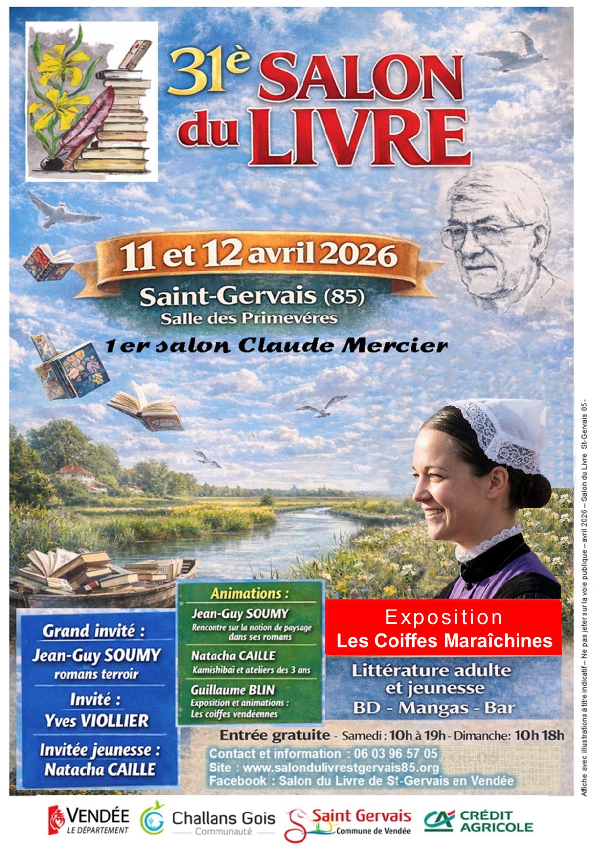 Saint-Gervain: 31 ème édition du salon du livre le samedi 11 et le dimanche 12 avril