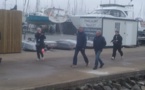 Philippe Jeantot ce matin aux Sables d'Olonne Philippe Jeantot ce matin aux Sables d'Olonne