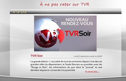 TVR Soir, dès lundi en direct à 18h00 TVR Soir, dès lundi en direct à 18h00