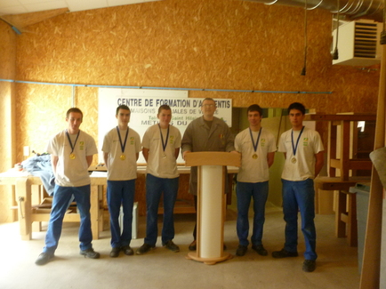 Les médaillés: Mathieu Renaud (or) , Jérémy Barbeau (or), Yoann Rabille (argent), Bastien Fort (bronze), Anthony Blanchard (bronze) Les médaillés: Mathieu Renaud (or) , Jérémy Barbeau (or), Yoann Rabille (argent), Bastien Fort (bronze), Anthony Blanchard (bronze)