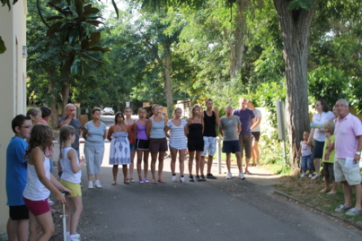Les campeurs du Saint Hubert à la course aux œufs Les campeurs du Saint Hubert à la course aux œufs