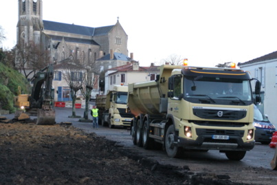 Les travaux Place du château ont commencé le 15 janvier