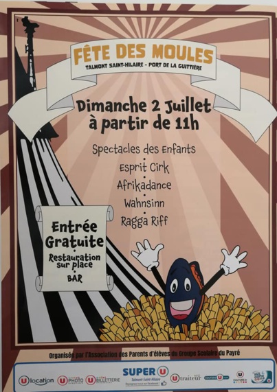 La Fête des Moules à la Guittière ce dimanche 2 juillet à partir de 11h00 La Fête des Moules à la Guittière ce dimanche 2 juillet à partir de 11h00