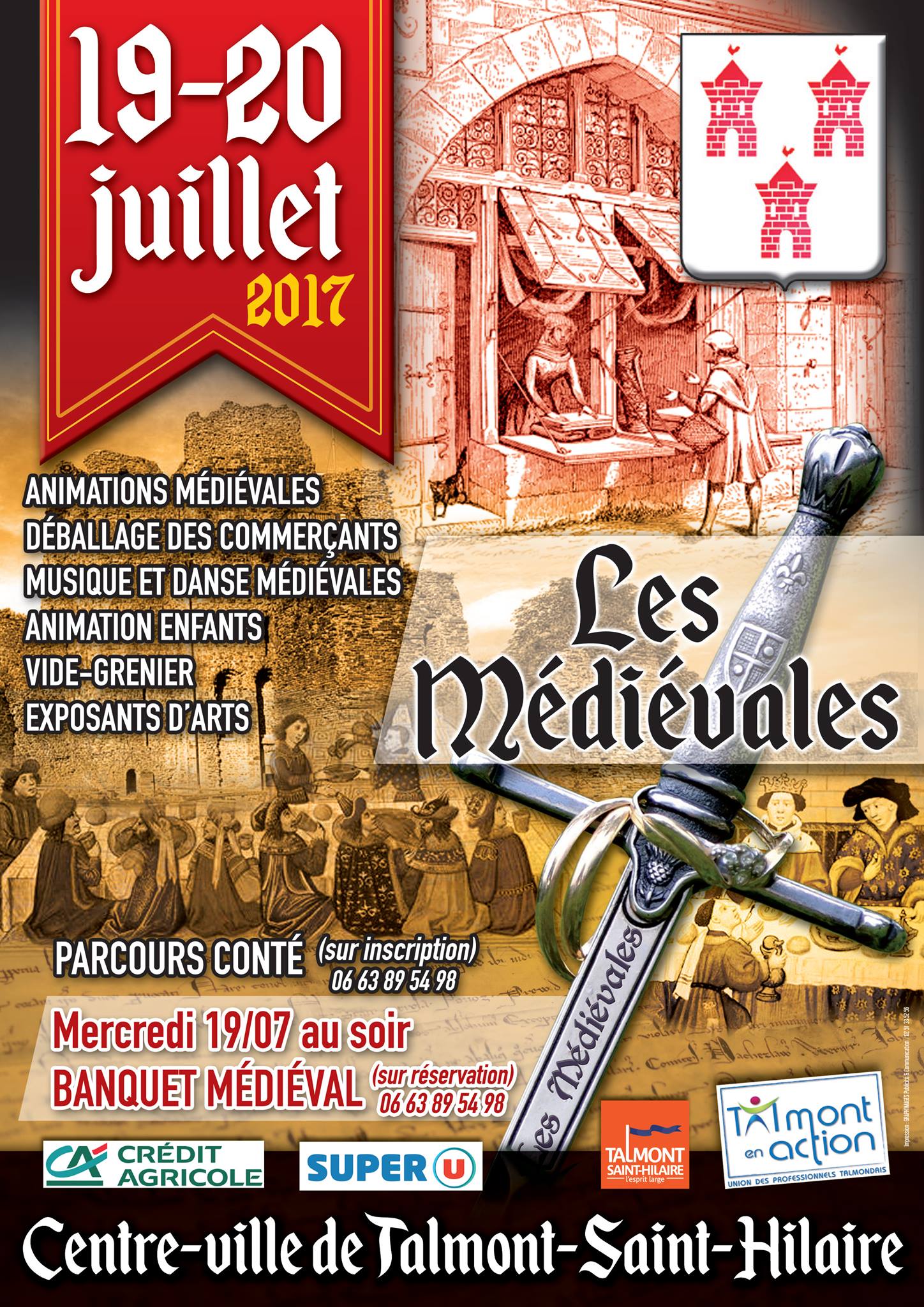 Les vitrines du centre-ville aux couleurs médiévales Les vitrines du centre-ville aux couleurs médiévales