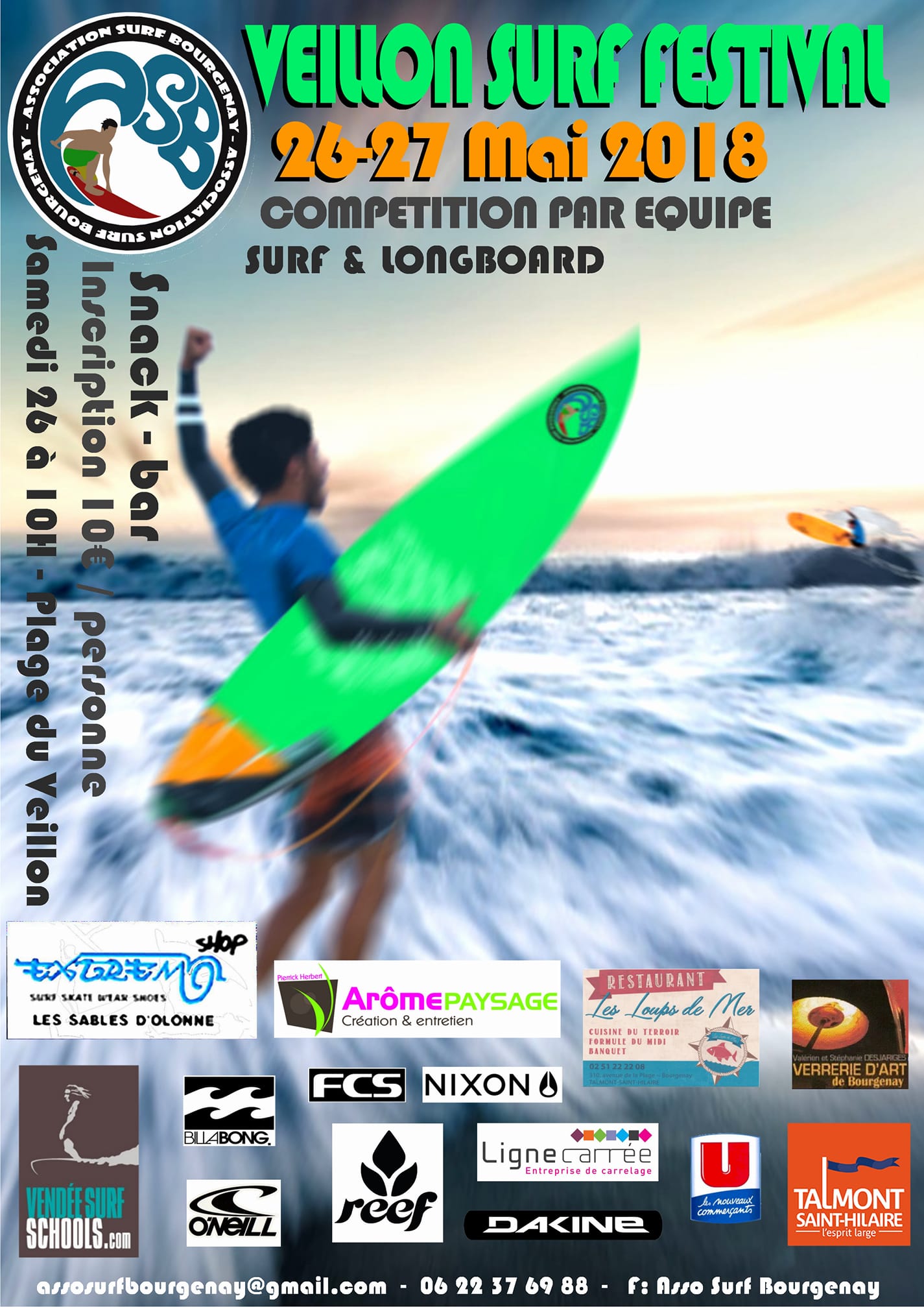 Le Veillon Surf Festival les 26 et 27 mai  Le Veillon Surf Festival les 26 et 27 mai