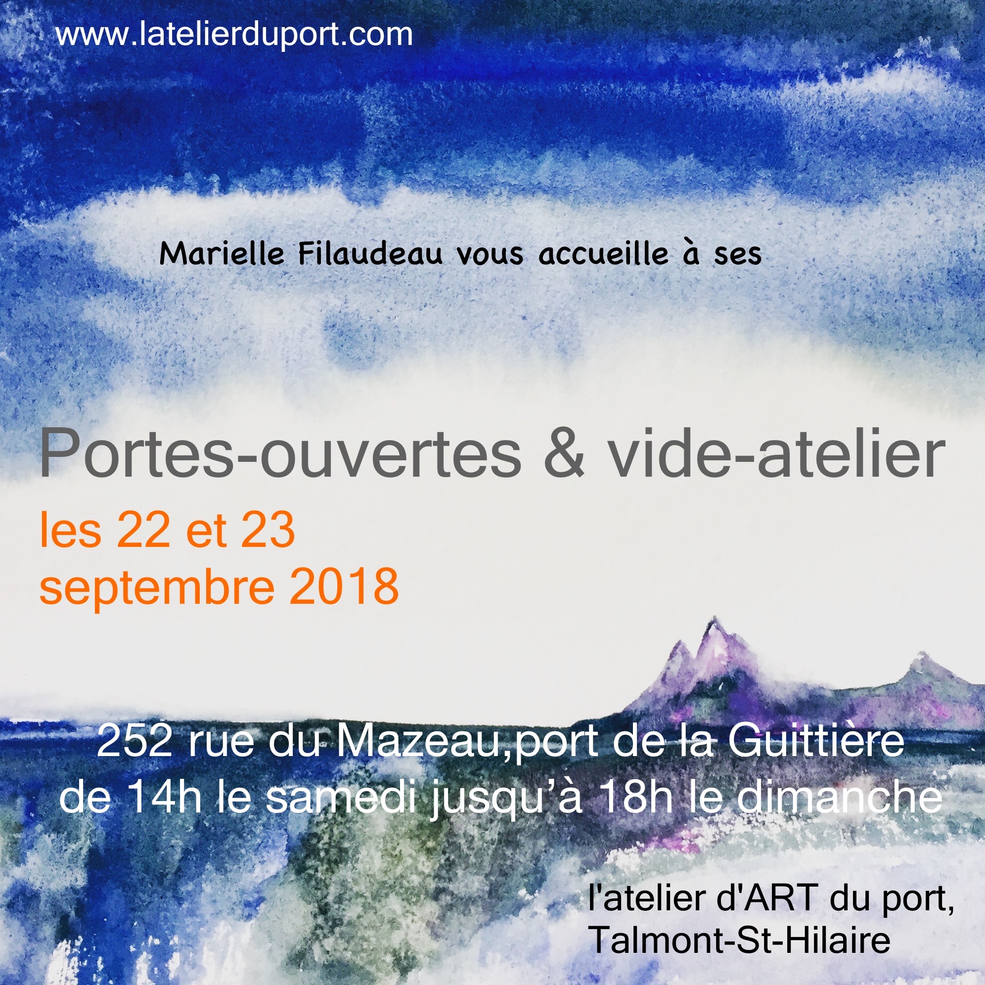 Les portes-ouvertes ont lieu ce WE à mon atelier d'ART Les portes-ouvertes ont lieu ce WE à mon atelier d'ART