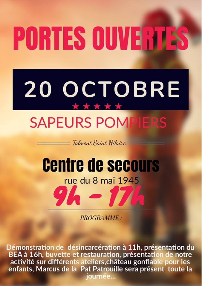 Les pompiers ouvrent leurs portes ce samedi 20 octobre 