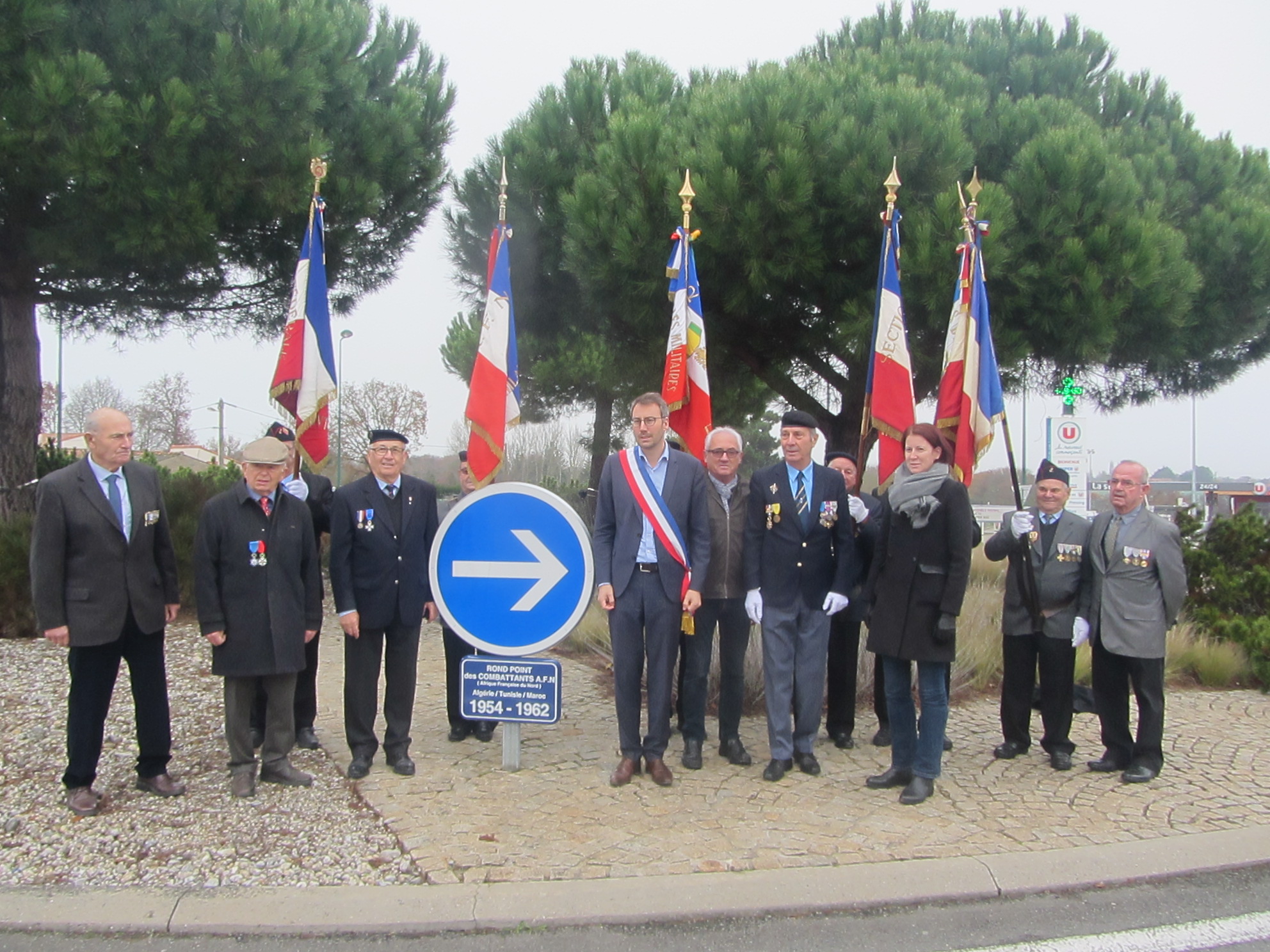 Hommage aux combattants d’AFN : un rond-point inauguré