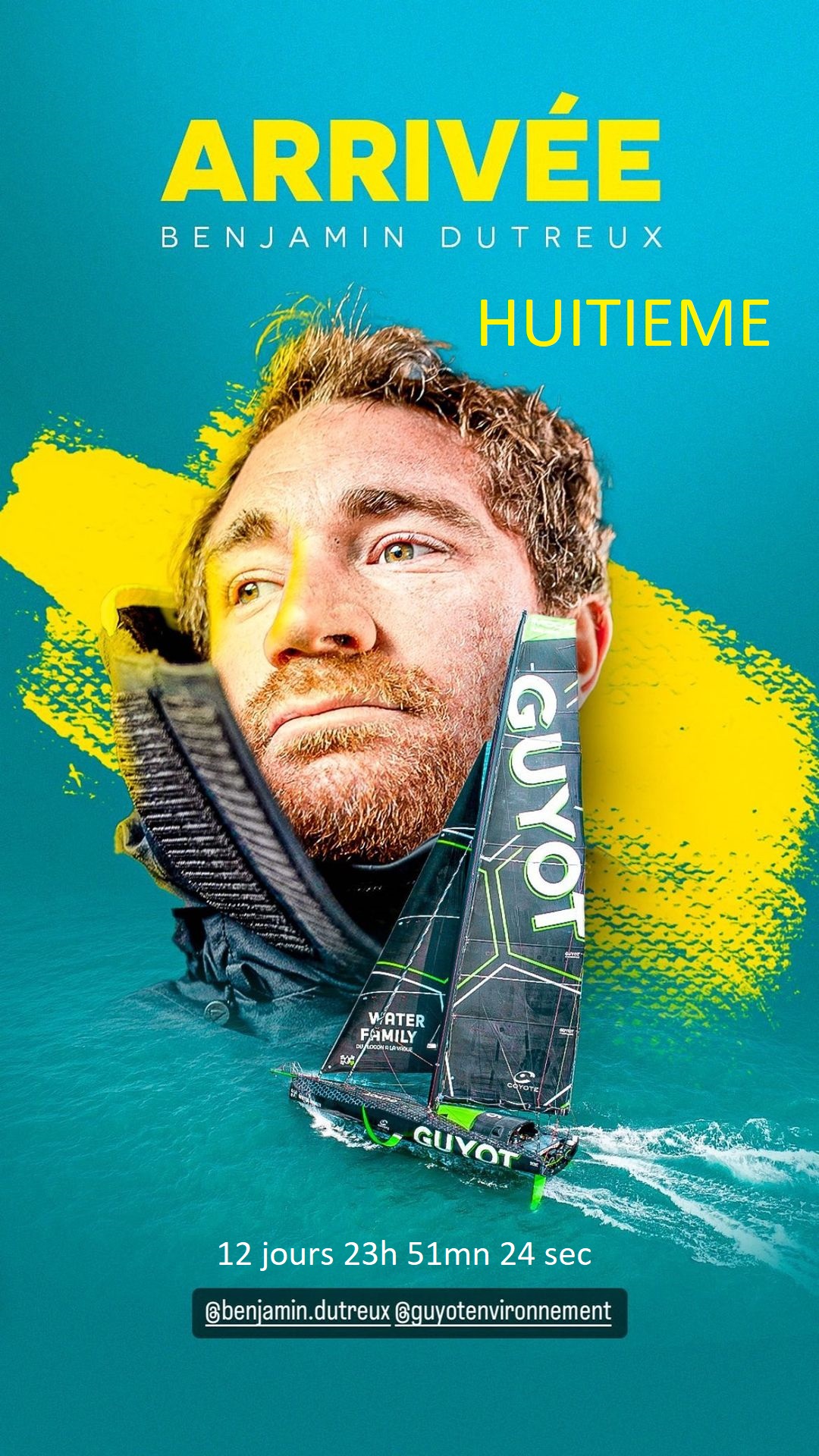 Benjamin Dutreux 8ème sur la Route du Rhum  Benjamin Dutreux 8ème sur la Route du Rhum