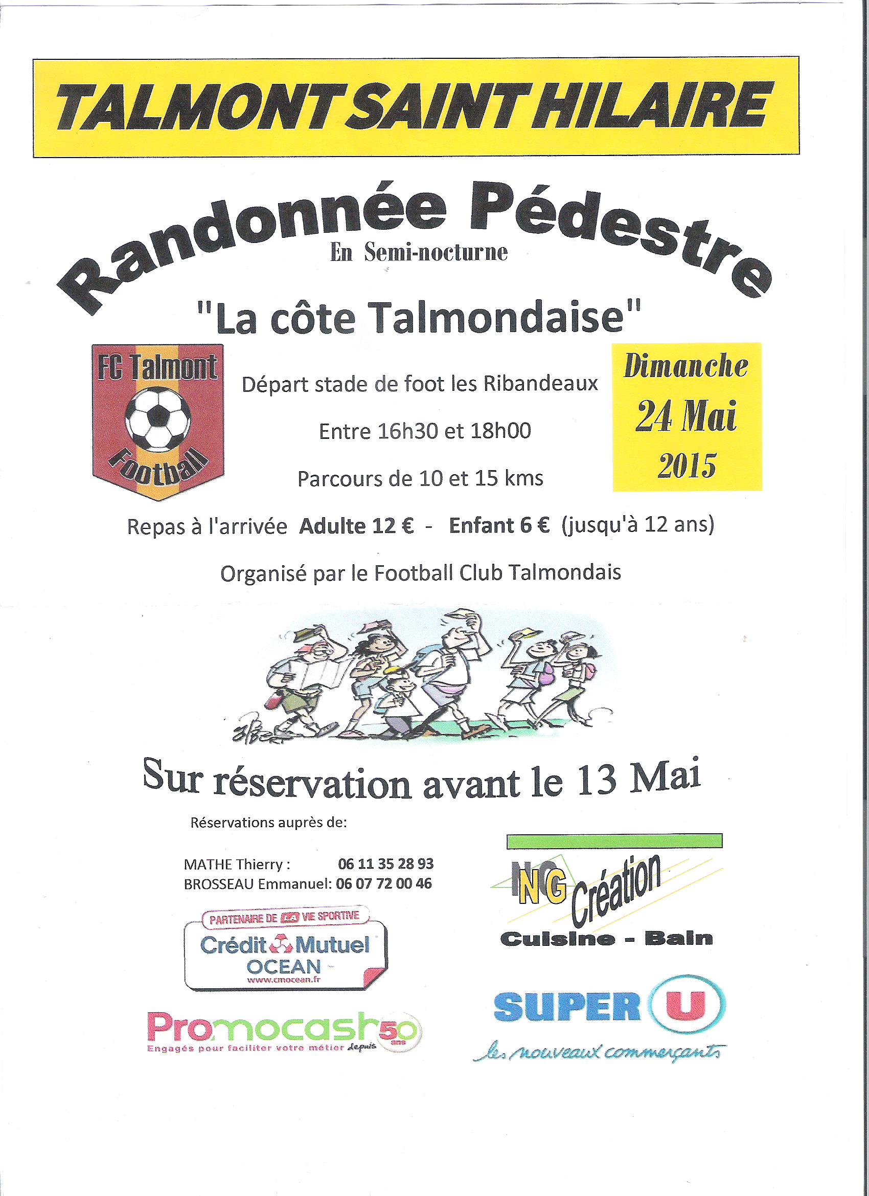 Randonnée pédestre semi nocturne ce dimanche Randonnée pédestre semi nocturne ce dimanche