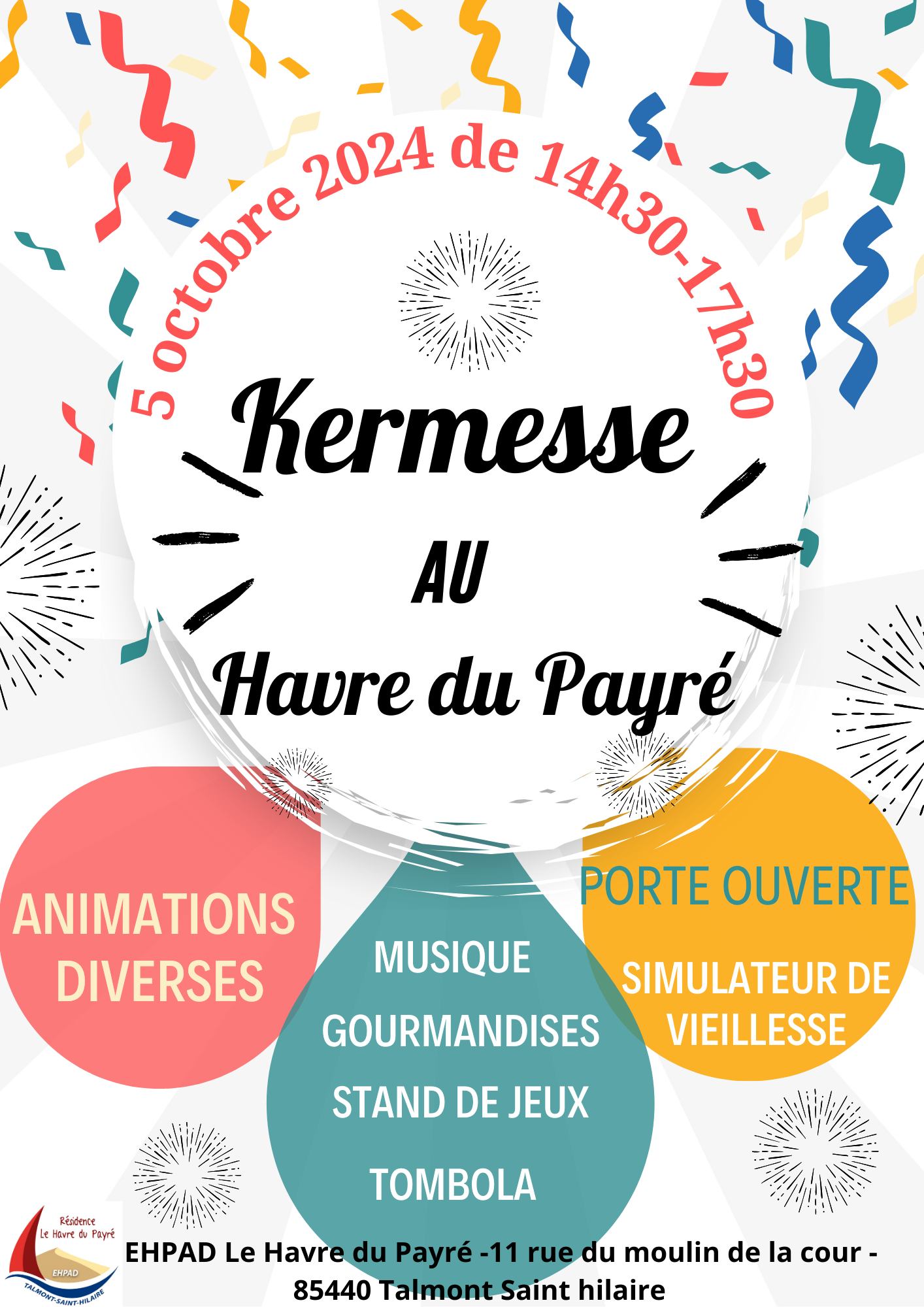 Samedi 5 Octobre : Kermesse à l'EHPAD ! Samedi 5 Octobre : Kermesse à l'EHPAD !