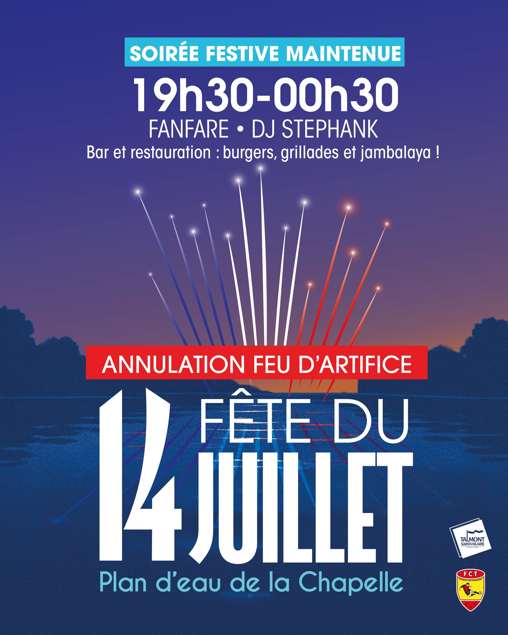 Les festivités du 14 juillet au Plan d'eau de la Chapelle 